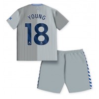 Koszulka piłkarska Everton Ashley Young #18 Strój Trzeci dla dzieci 2023-24 tanio Krótki Rękaw (+ Krótkie spodenki)